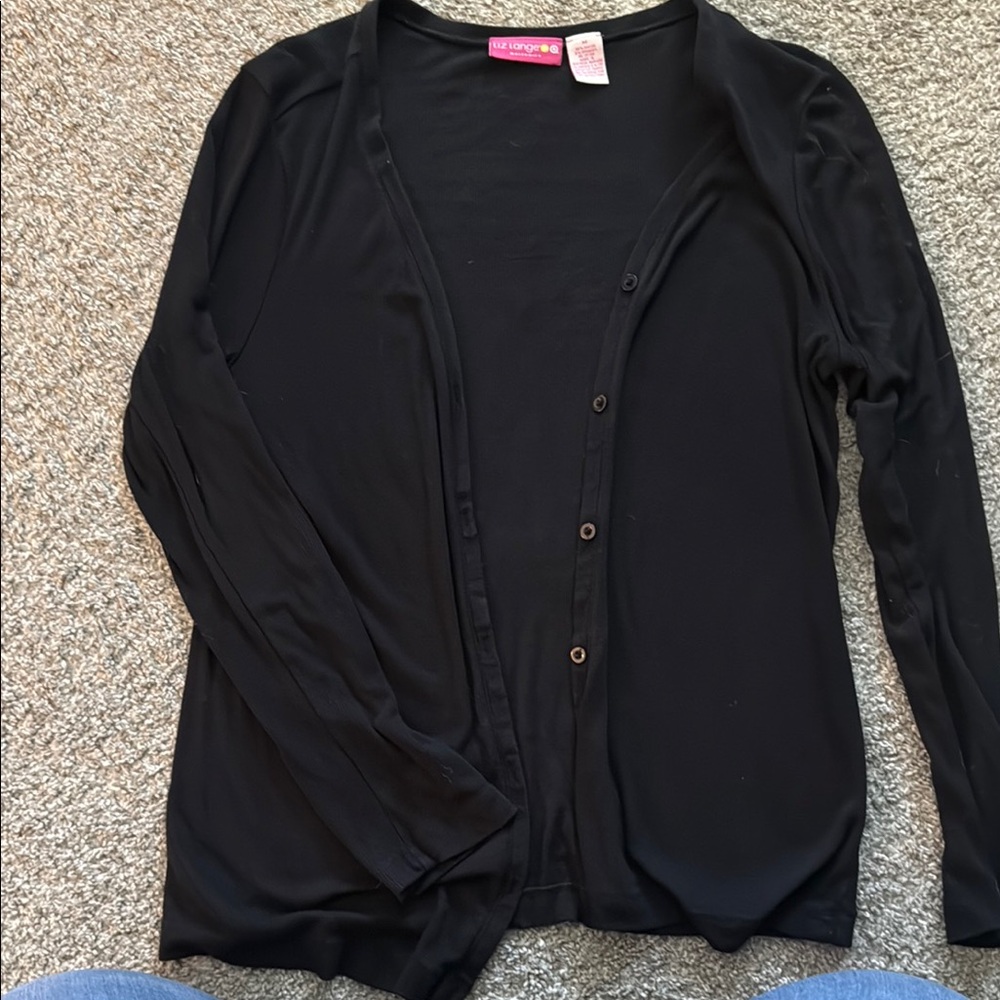 Black Button-Up Cardigan